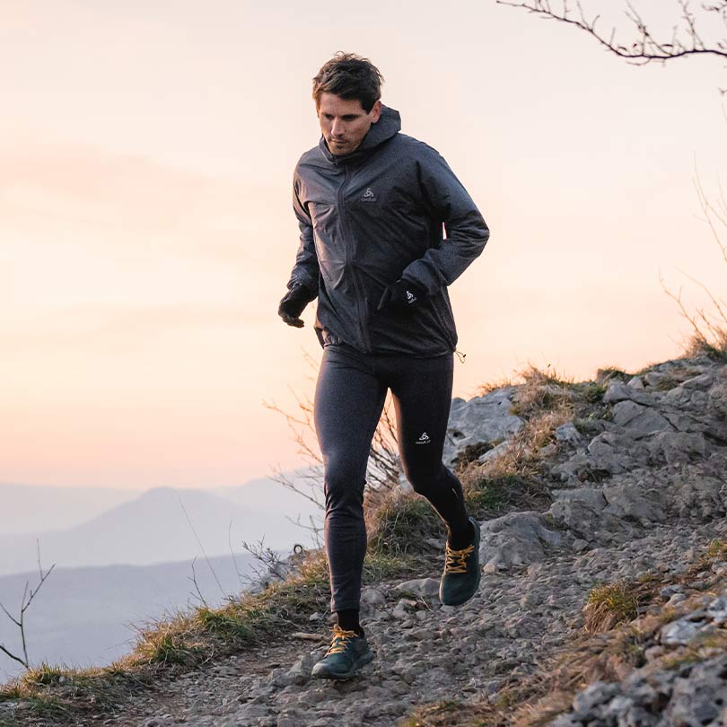 a man wearing running gear