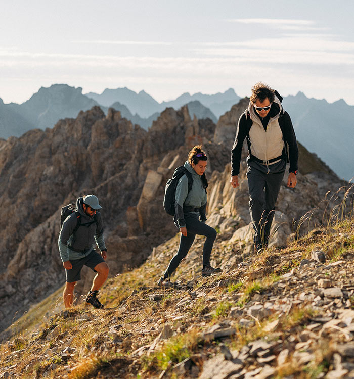 women men taking trail running steps