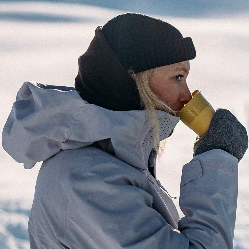 A woman wearing a cap