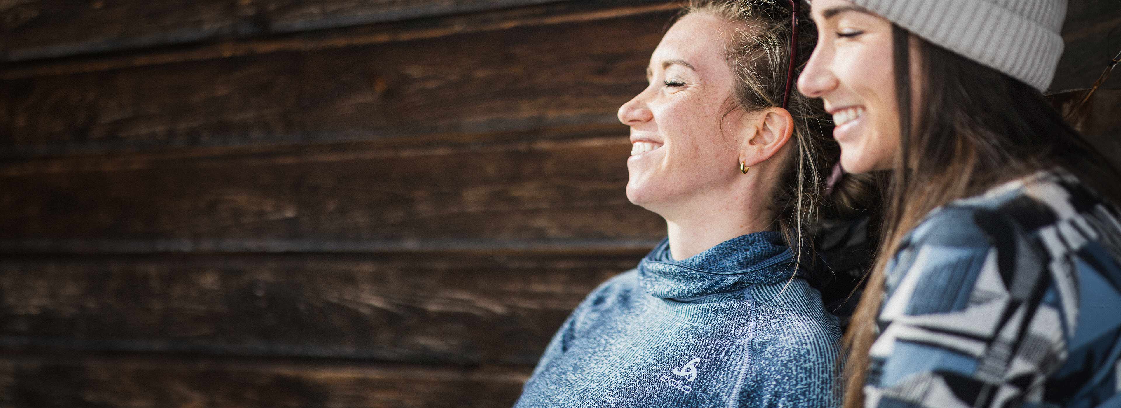 Women in blackcomb base layers