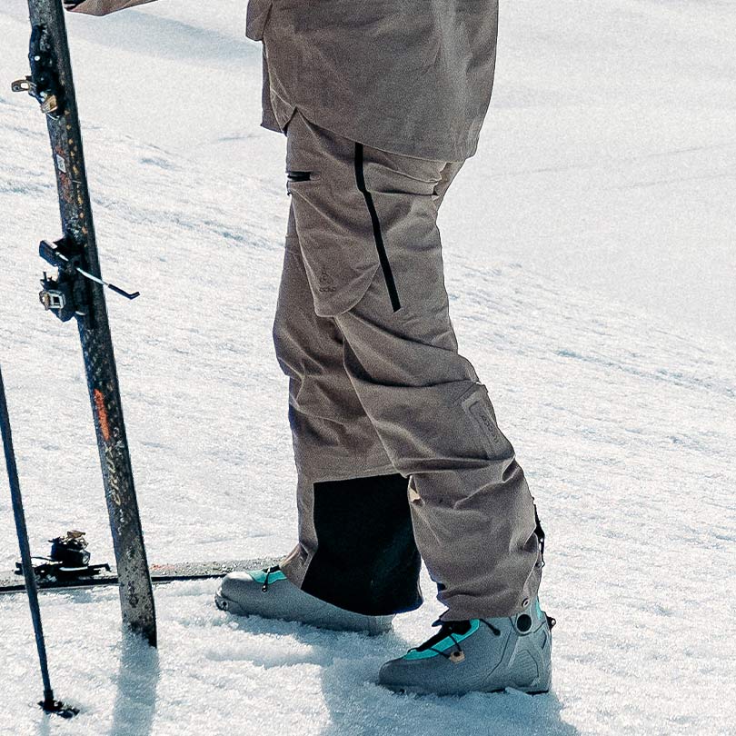 A woman wearing hiking pants