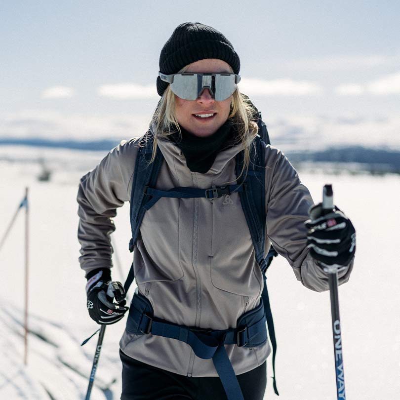 A woman wearing a jacket