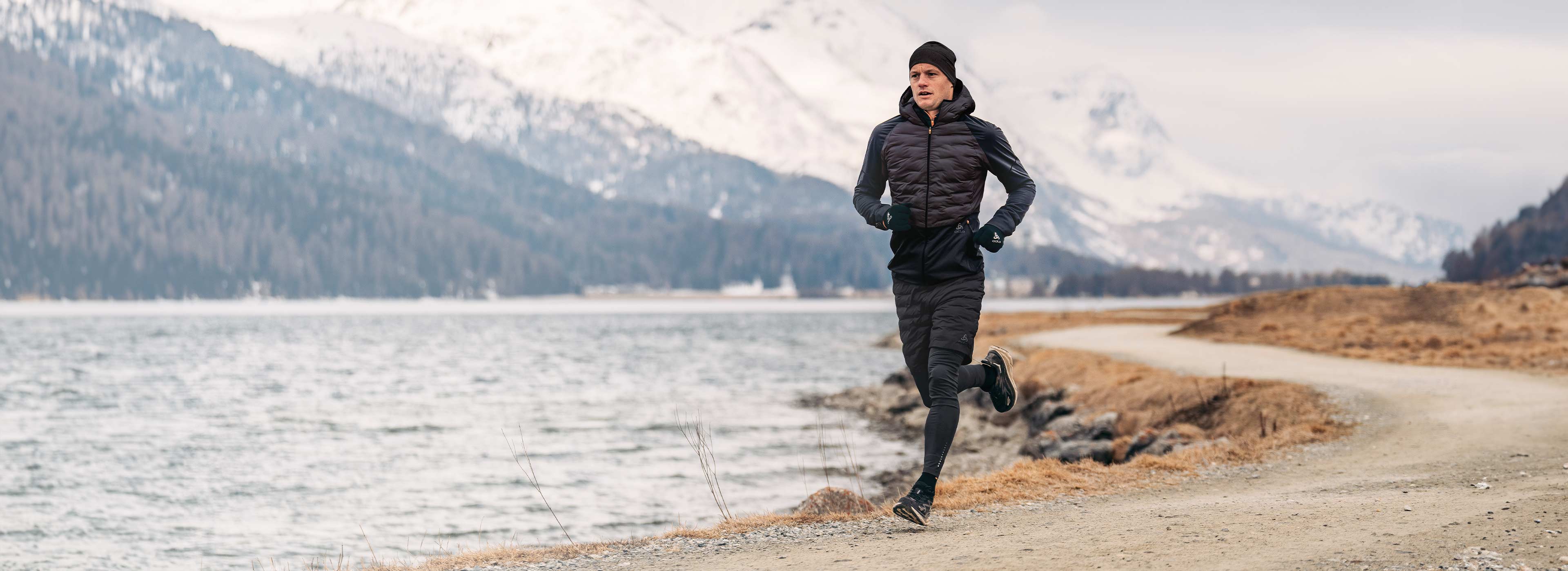 Man wearing zeroweight running gear