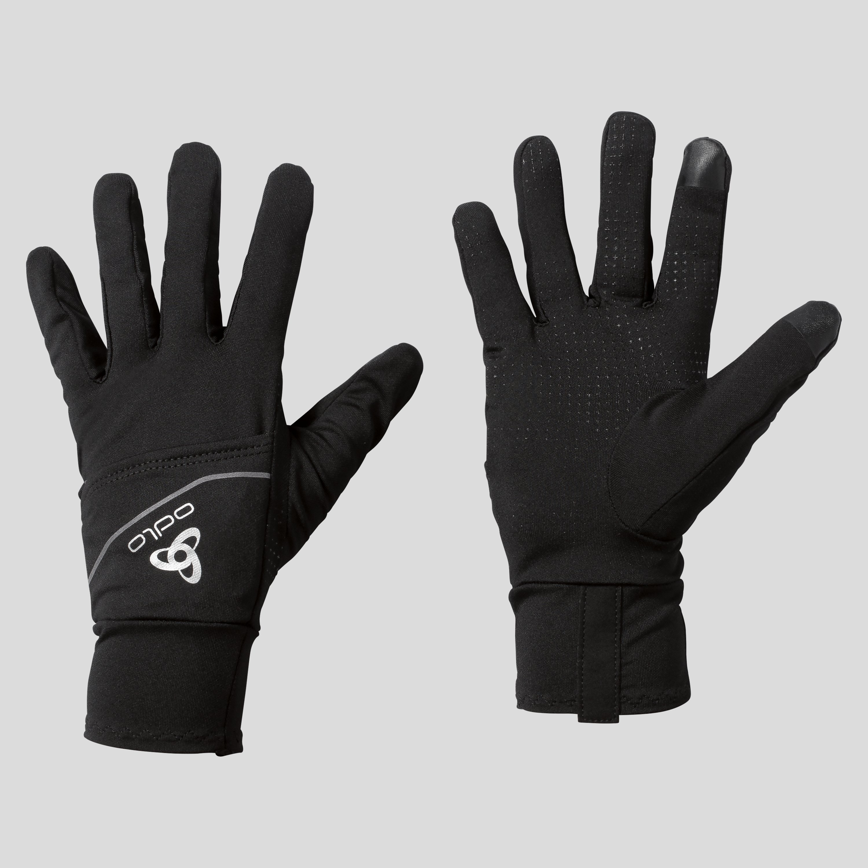 ODLO Intensity Cover Safety Light Handschuhe, XXS, schwarz
