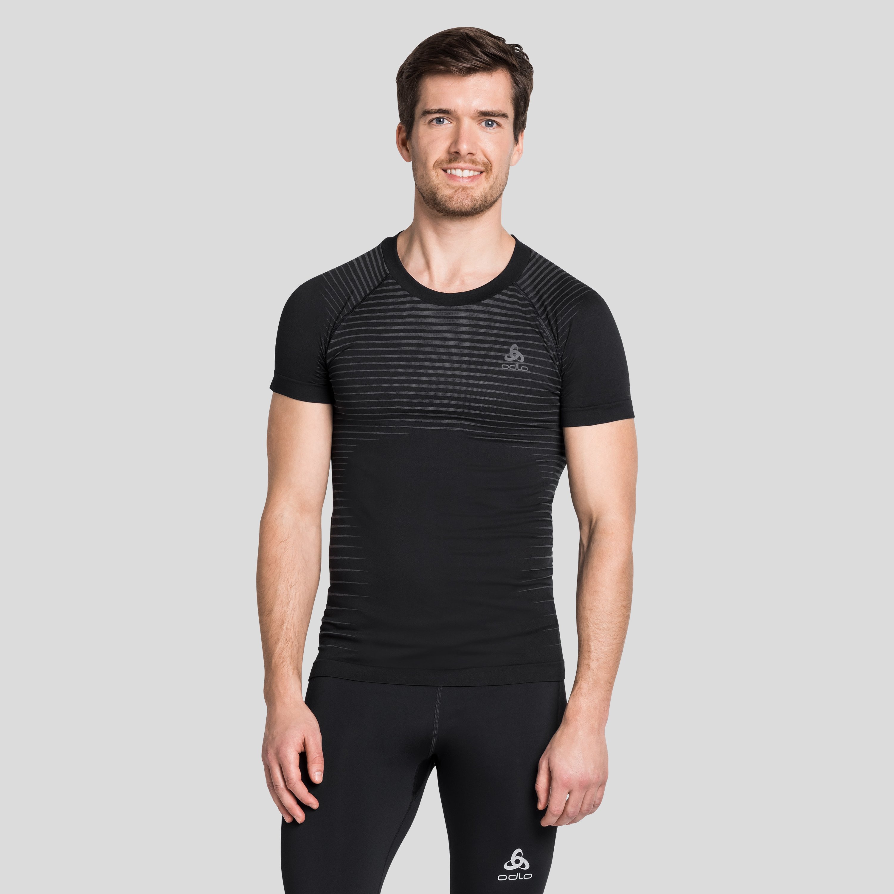 ODLO Performance Light Base Layer T-Shirt für Herren, M, schwarz