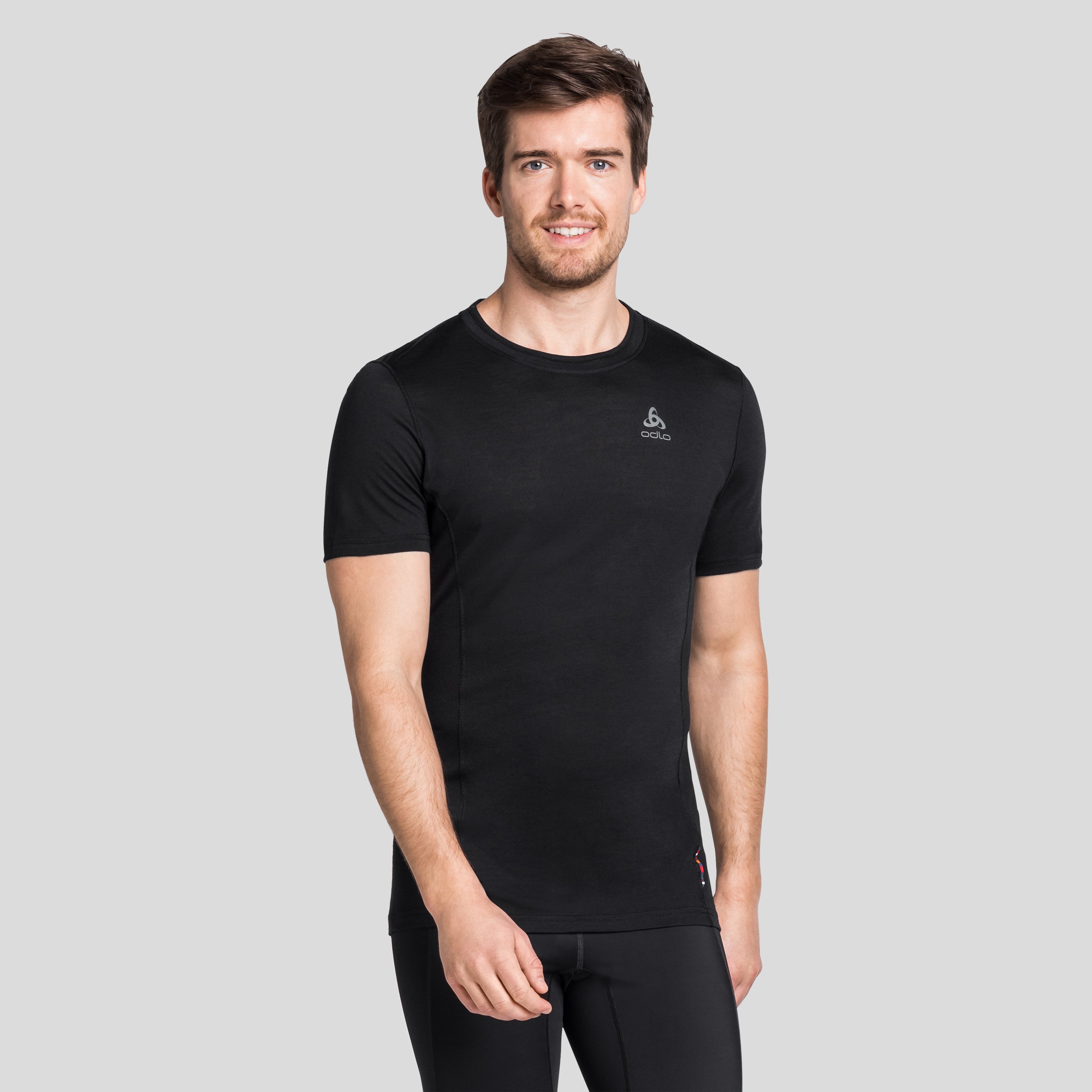 ODLO Performance Wool Light Base Layer T-Shirt für Herren, XXL, schwarz