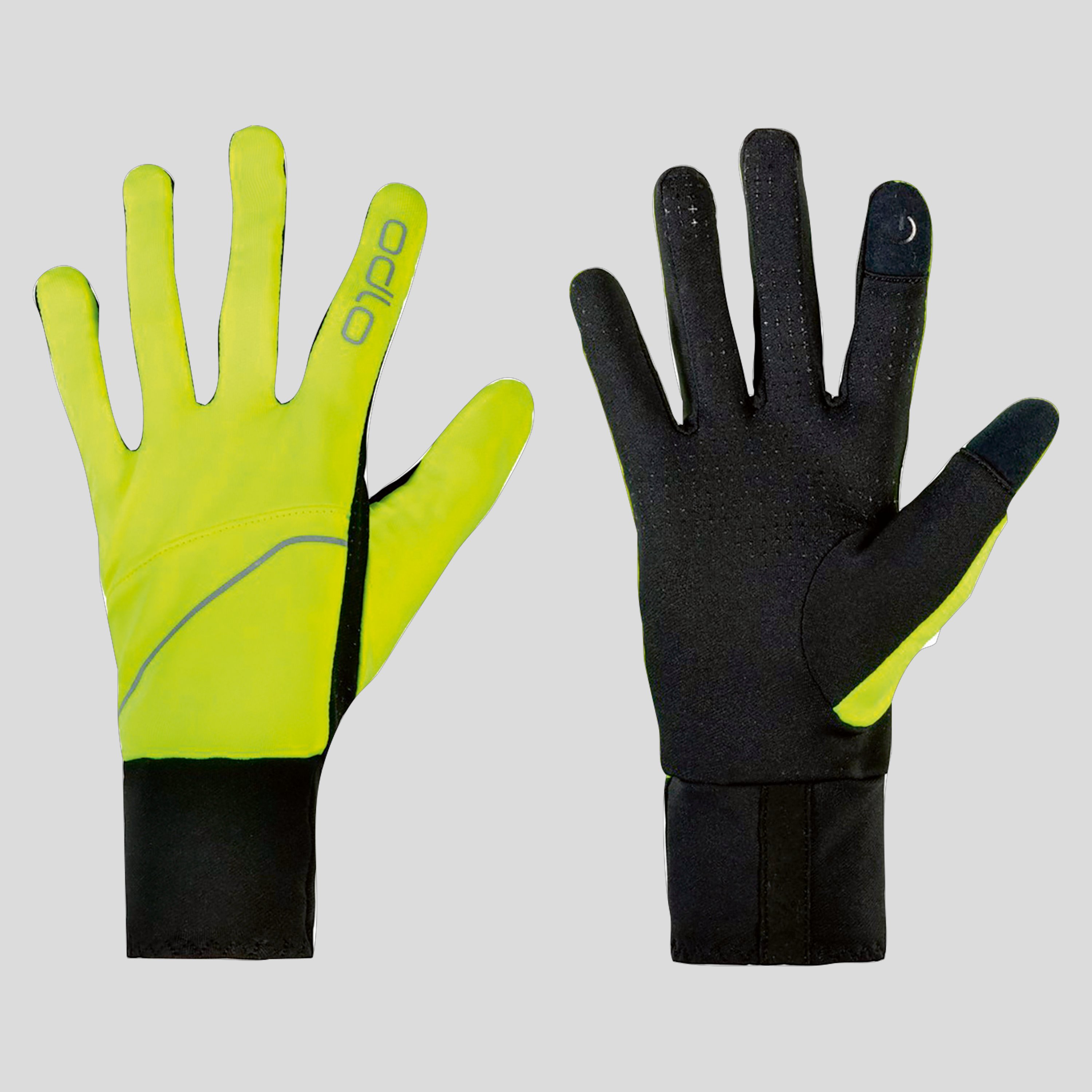 ODLO Cover Safety Light Handschuhe, S, gelb