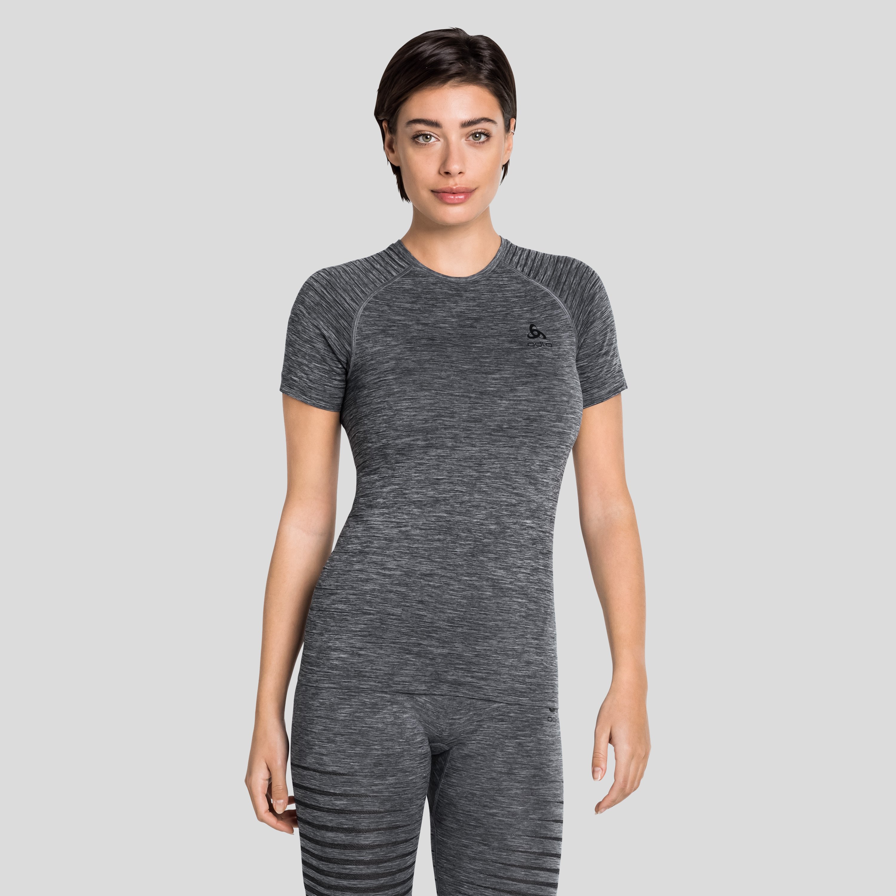 ODLO Performance Light Base Layer T-Shirt für Damen, M, grau